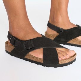 Birkenstock Sandalo Donna Tulum SFB black, Suede Leather