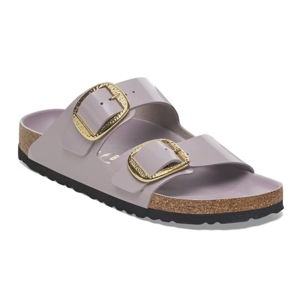 Birkenstock Sandalo Arizona Big Buckle Ham shine faded purple, Natural Leather