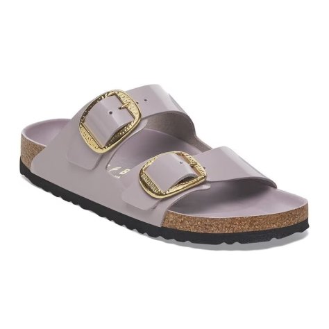 Birkenstock Sandalo Arizona Big Buckle Ham shine faded purple, Natural Leather Birkenstock Sandalo Arizona Big Buckle Ham shine faded purple, Natural Leather