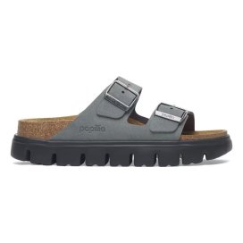 Birkenstock Sandalo Donna Arizona Chunky basalt gray, Suede Leather