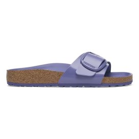 Birkenstock Sandalo Donna Madrid Big Buckle shine purple dusk, Natural Leather