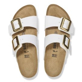 Birkenstcok Sandalo Donna Sydney CB white, Birko Flor Patent