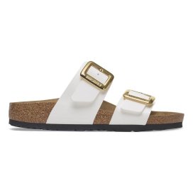 Birkenstcok Sandalo Donna Sydney CB white, Birko Flor Patent