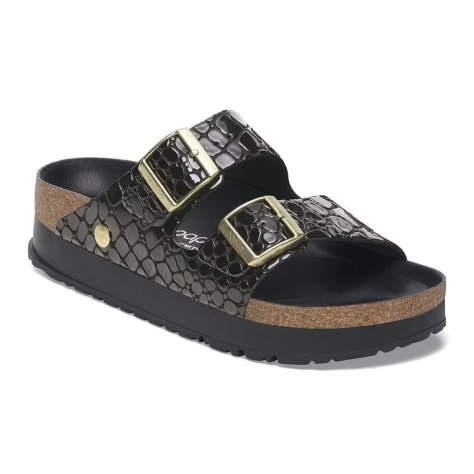 Birkenstock sandalo Arizona Platf black, Natural Leather Croc Birkenstock sandalo Arizona Platf black, Natural Leather Croc