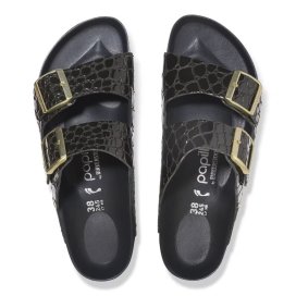 Birkenstock sandalo Arizona Platf black, Natural Leather Croc