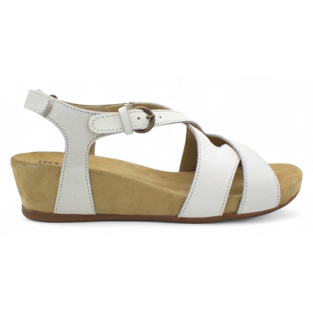 Green Comfort Sandalo con zeppa Vittoria in pelle