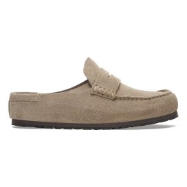Birkenstock mocassino Naples Wrapped taupe, Suede Leather