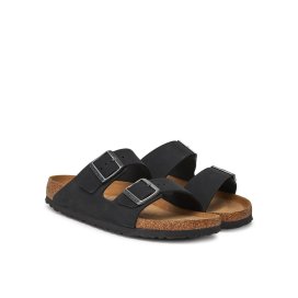 Sandalo Birkenstock Arizona SFB black, Nubuck Leather
