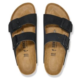 Sandalo Birkenstock Arizona black, Suede Leather