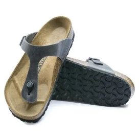 Sandalo Birkenstock Gizeh in pelle oliata