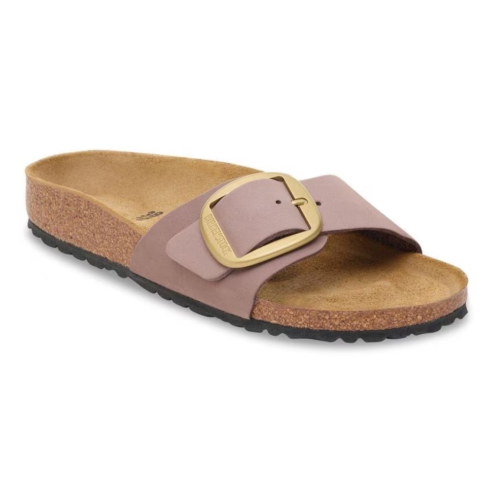 Birkenstock Madrid Big Buckle faded purple, Nubuck Leather Sandali Donna