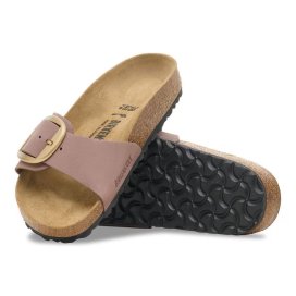 Birkenstock Madrid Big Buckle faded purple, Nubuck Leather Sandali Donna