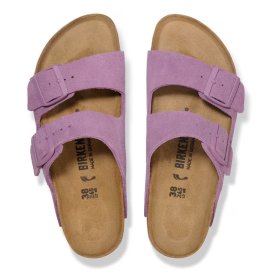 Birkenstock Arizona mauve, Suede Leather Sandali Unisex