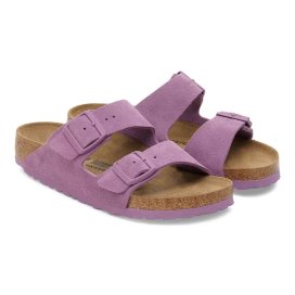 Birkenstock Arizona mauve, Suede Leather Sandali Unisex