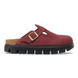 Birkenstock Boston Chunky zinfandel, Suede Leather Clogs donna
