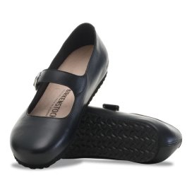 Birkenstock Santa Clarita black, Natural Leather Mary Jane Donna