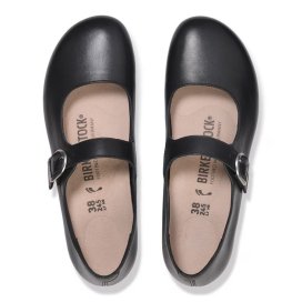 Birkenstock Santa Clarita black, Natural Leather Mary Jane Donna