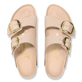 Birkenstock Arizona Big Buckle Natural Leather Shine new beige