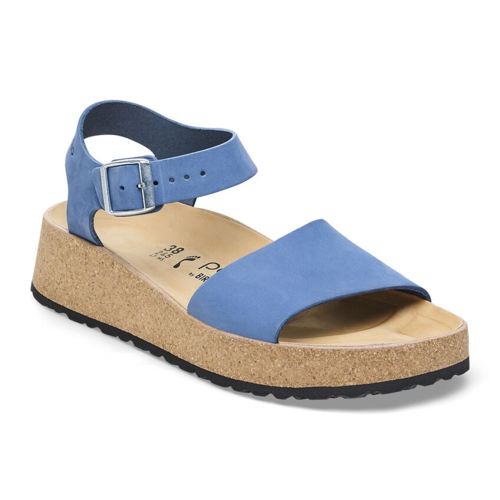 Birkenstock Sandalo Donna Glenda elemental blue, Nubuck Leather