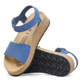 Birkenstock Sandalo Donna Glenda elemental blue, Nubuck Leather