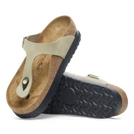 Birkenstock Sandalo Donna Gizeh Platform eucalyptus, Nubuck Leather