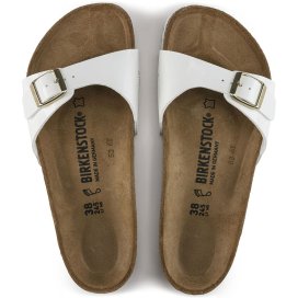 Birkenstock Sandalo Donna Madrid patent white, Birko Flor