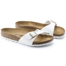 Birkenstock Sandalo Donna Madrid patent white, Birko Flor