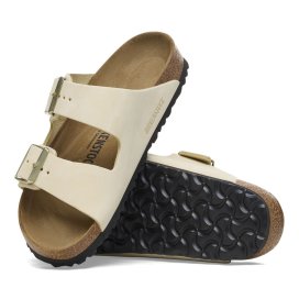 Birkenstock Sandalo Donna Arizona ecru, Nubuck Leather