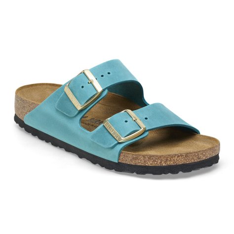 Birkenstock Sandalo Donna Arizona biscay bay, Oiled Leather