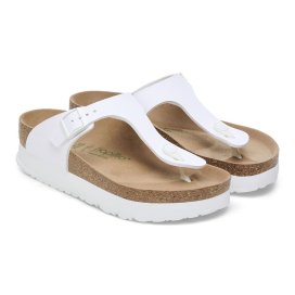 Birkenstock Infradito Donna Gizeh Platform white veg, Birko Flor