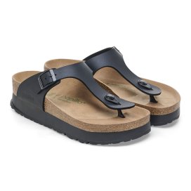 Birkenstock Infradito Donna Gizeh Platform black veg, Birko Flor