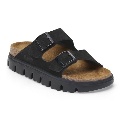 Sandalo Birkenstock Arizona Chunky black, Suede Leather