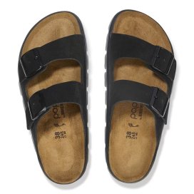 Sandalo Birkenstock Arizona Chunky black, Suede Leather