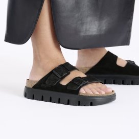 Sandalo Birkenstock Arizona Chunky black, Suede Leather