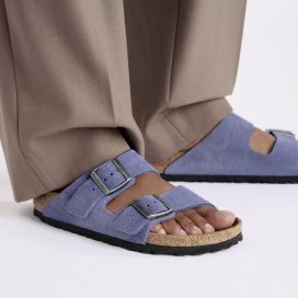 Sandalo Birkenstock Arizona purple dusk, Suede Leather