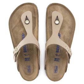 Infradito Birkenstock Gizeh SFB sandcastle, Nubuck Leather