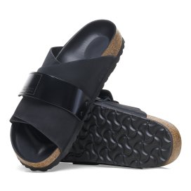 Birkenstock Sandalo Kyoto black, Nubuck Leather/High Shine Leather