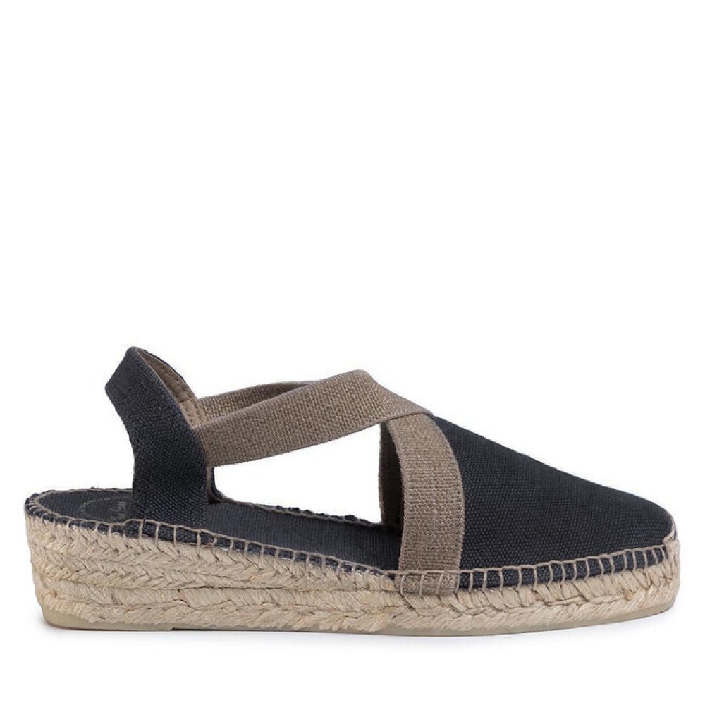 Toni Pons Espadrillas da donna senza tacco in tessuto di cotone vegan - VERDI-V