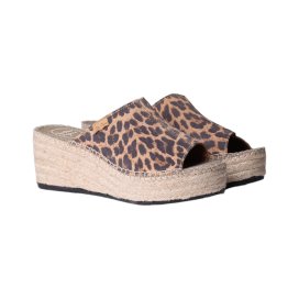 Toni Pons Espadrillas in pelle scamosciata con stampa animalier - IVORI