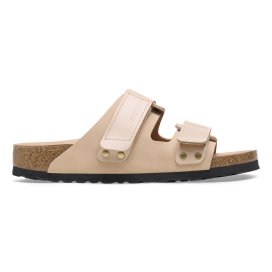 Birkenstock Sandalo Donna Uji new beige, Nubuck Leather/High Shine Leather