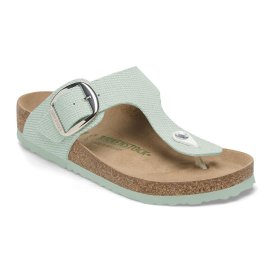 Birkenstock Sandalo Donna Gizeh Big Buckle surf green veg, Rough Canvas