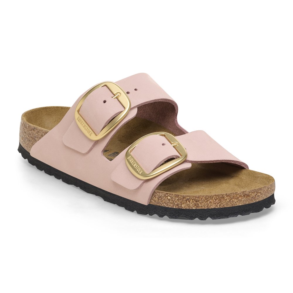 Birkenstock Sandalo Donna Arizona Big Buckle Nabuck Soft Pink