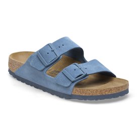 Birkenstock Sandalo Unisex Arizona Suede Leather Elemental blue