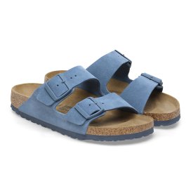 Birkenstock Sandalo Unisex Arizona Suede Leather Elemental blue