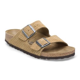 Birkenstock Sandalo Unisex Arizona Suede Leather New Beige