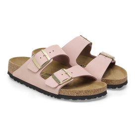 Birkenstock Sandalo Donna Arizona Nabuck Leather Soft Pink