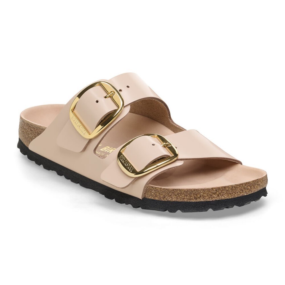 Birkenstock Arizona Big Buckle Natural Leather Shine new beige