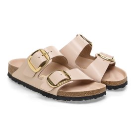 Birkenstock Arizona Big Buckle Natural Leather Shine new beige