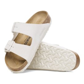 Birkenstock Sandalo Donna Arizona Antique white, Suede Leather