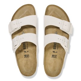 Birkenstock Sandalo Donna Arizona Antique white, Suede Leather